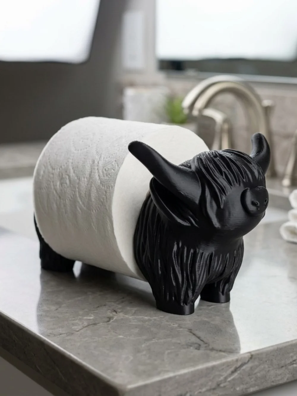 Highland Cow Toilet Paper Holder - Home Bath